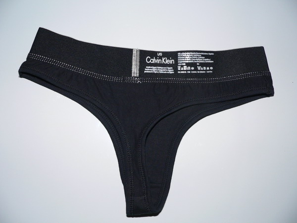 Calvin Klein Mujer Tanga Blateado Negro